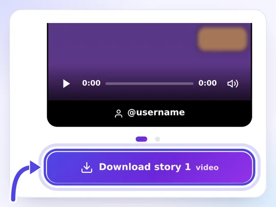 Tombol Download story di bawah penampil story