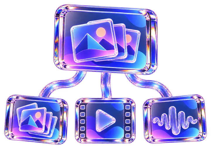 Pilihan format slide TikTok: foto, video MP4, dan MP3